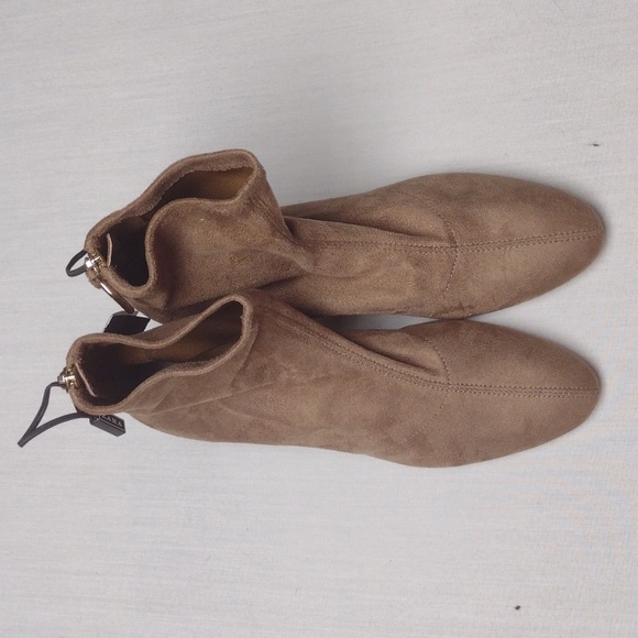 Zara Brown Ring Tap Heeled Ankle Boots - Picture 3 of 5